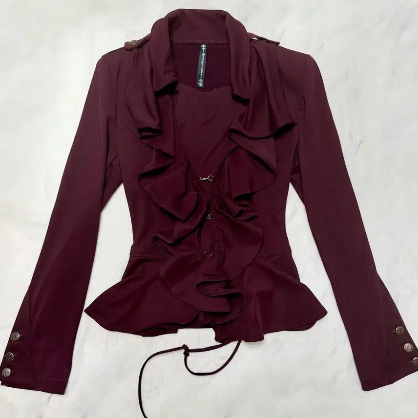 [BUNJANG] Ozzon Vintage Goth Gothpunk Peplum Jacket / Ozzon 오즈온 빈티지 고스로리 고딕 펑크 페플럼 자켓