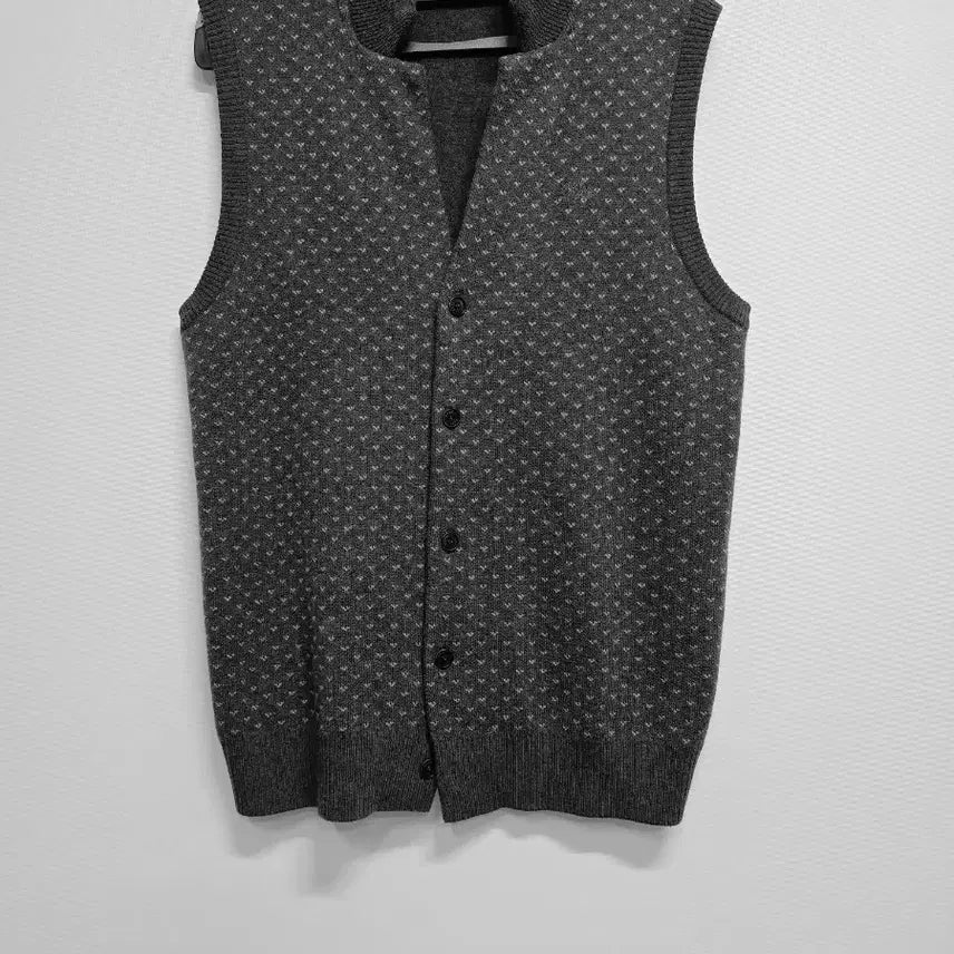 [BUNJANG] Daks Grey Pattern Knit Vest 100 / 닥스 베스트 그레이 패턴 니트 조끼100