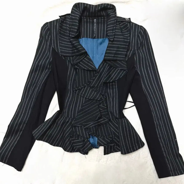 [BUNJANG] Ozzon Vintage Goth Goth Peplum Jacket / Ozzon 오즈온 빈티지 고스로리 펑크 고딕 페플럼 자켓