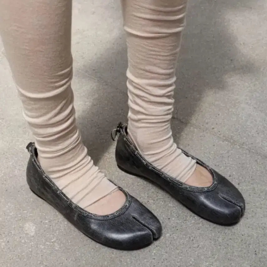 [BUNJANG] Phaes Leather String Tabi Boots Black 235 / 페이즈 레더 스트링 타비 빈티지 블랙 235