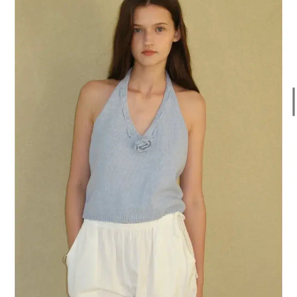[BUNJANG] Somewhere Butter Halter Neck Sleeveless Blouse / 썸웨어버터 홀터넥 나시