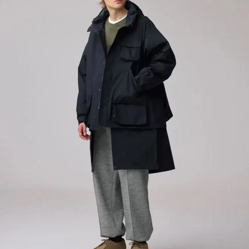 [BUNJANG] GU x Engineered Garments Shell Parka Jacket M Navy / GU 지유 X 엔지니어드 가먼츠 패딩 쉘 파카 야상 자켓 M 네이비