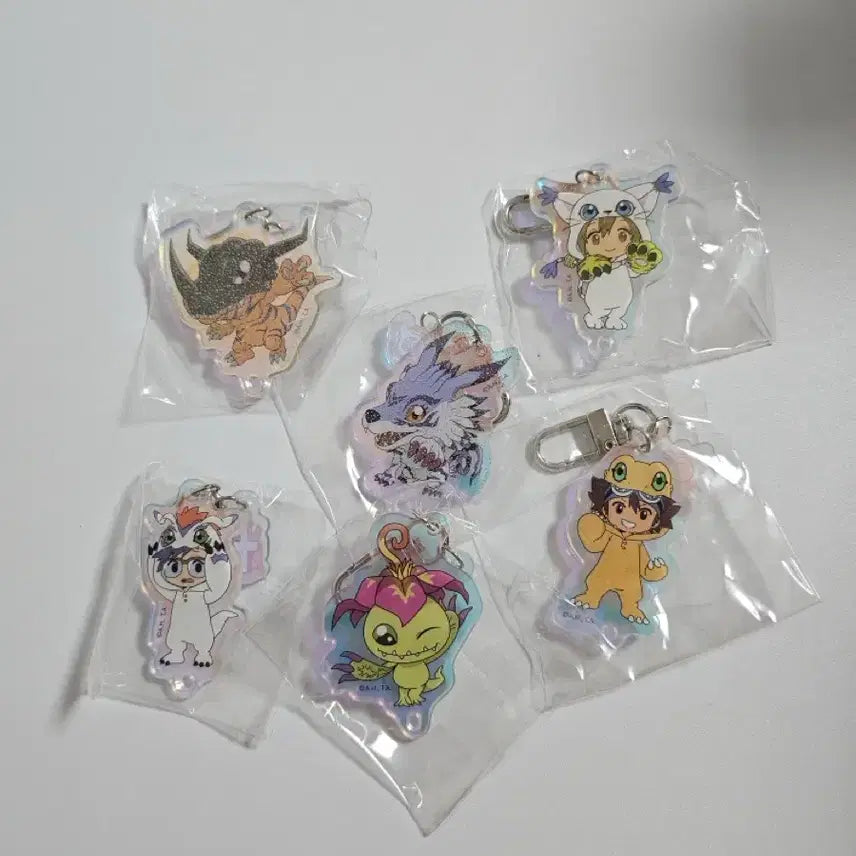 [BUNJANG] Digimon Greymon Palmon Garurumon Acrylic Keyring / 디지몬 아크릴키링 그레이몬 팔몬 가루몬