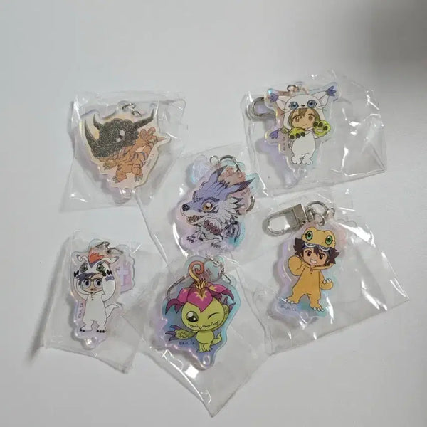[BUNJANG] Digimon Greymon Palmon Garurumon Acrylic Keyring / 디지몬 아크릴키링 그레이몬 팔몬 가루몬