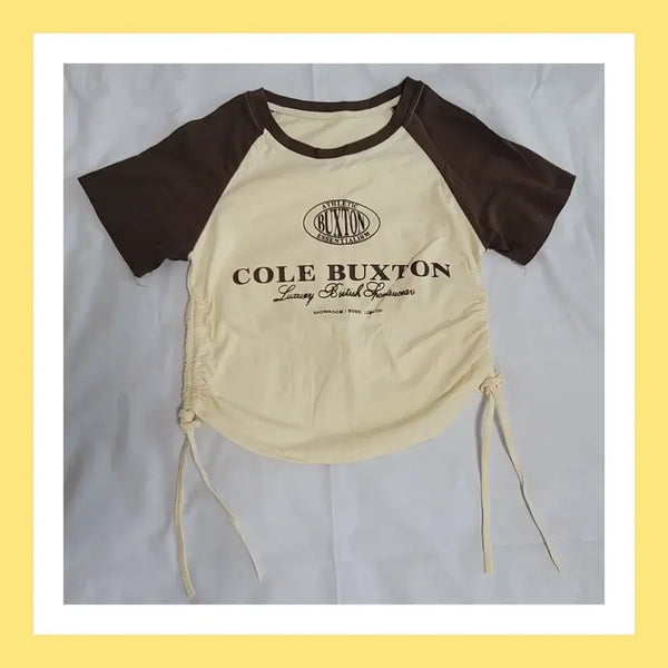 [BUNJANG] Raglan Shirring Cropped Top (XS-S Size) / 나그랑 셔링 크롭티 (XS~S 사이즈)