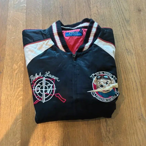 [BUNJANG] Polo Ralph Lauren Souvenir Sukajan Jacket Bear Lightning Logo Limited Edition L / 폴로 수베니어 스카잔 곰돌이 라이트닝 로고 자켓 L 리미티드 에디션
