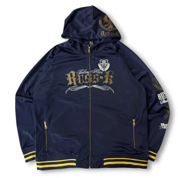 [BUNJANG] JPN Ruske 00s Old School Graphic Hoodie Zip-Up Jersey 2XL / JPN 러스크 00s 올드스쿨 그래픽 후드 집업 져지 2XL