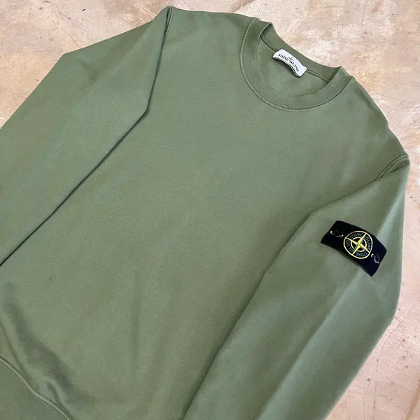 [BUNJANG] Stone Island Crewneck Sweatshirt Green XL / XL 스톤아일랜드 크루넥 그린 맨투맨