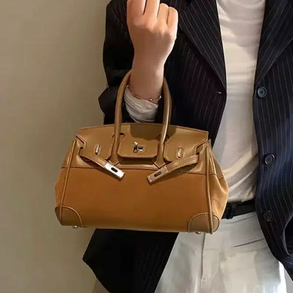 [BUNJANG] Suede Leather Tote Bag / Crossbody Bag / [미사용] 스웨이드 가죽 토트백 / 크로스백