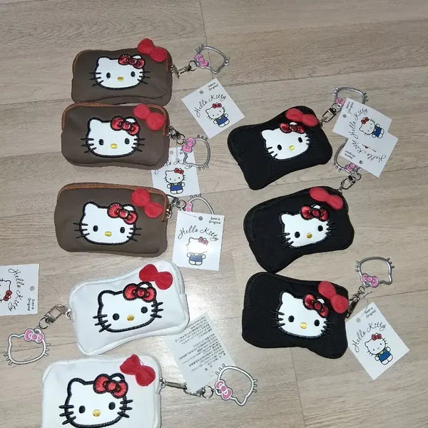 [BUNJANG] Hello Kitty Mini Pouch Coin Purse / 헬로키티 미니파우치  동전지갑 블랙/화이트/브라운/개당가격 (무료배송)