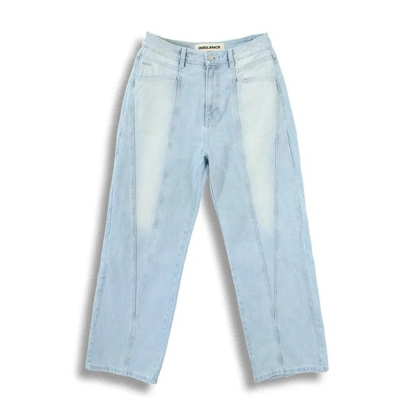 [BUNJANG] Insilence Men's Cotton Washed Colorblock Panel Denim Pants (M) / 인사일런스 (MEN - M) 코튼 워싱 배색 패널 데님 팬츠