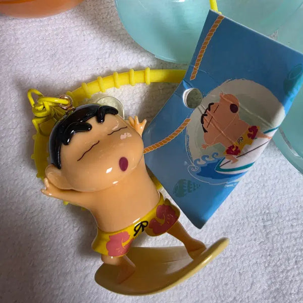 [BUNJANG] Crayon Shin-chan Summer Vacation Series Surfing Keychain / 짱구 여름방학 시리즈 서핑 키링