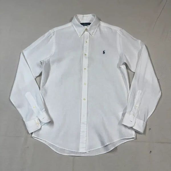 [BUNJANG] Polo Ralph Lauren Slim Fit Linen White Shirt / M) 폴로 랄프로렌 슬림핏 린넨 화이트 셔츠
