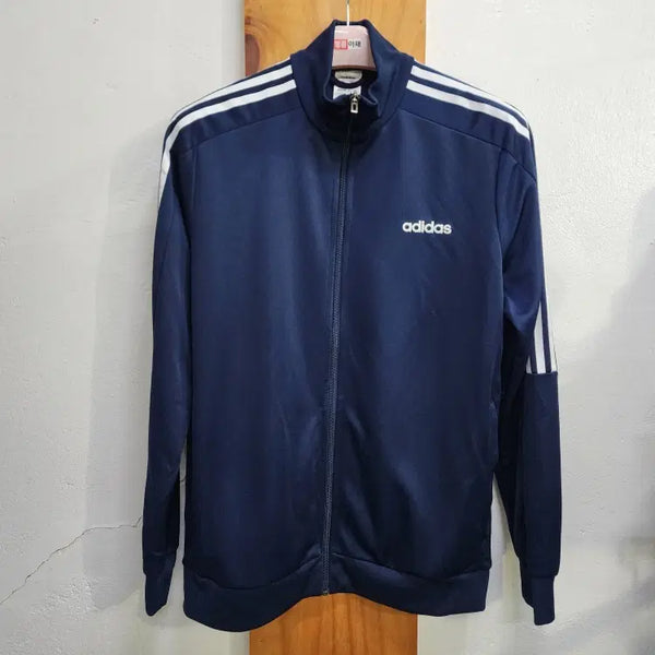[BUNJANG] Adidas Linear 3-Stripes Tracksuit Zip-Up Jacket Navy 2XL / 아디다스 린이어 삼선 트랙수트 집업 자켓 네이비 2XL