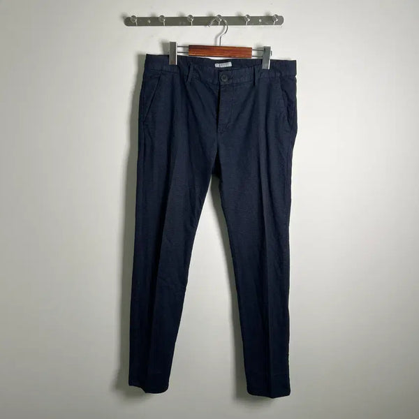 [BUNJANG] SSEINSE Navy Check Slim Fit Pants / SSEINSE 쎄인스 네이비 체크 슬림핏 팬츠 48