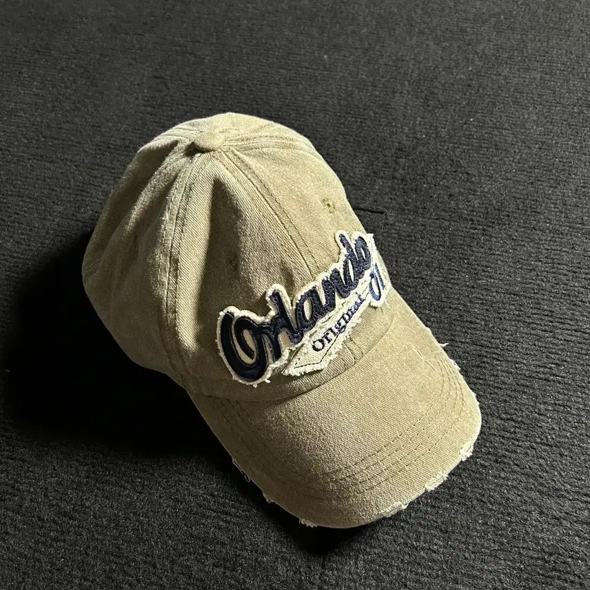[BUNJANG] Orlando Vintage Khaki Ball Cap / 올란도 빈티지 카키 볼캡