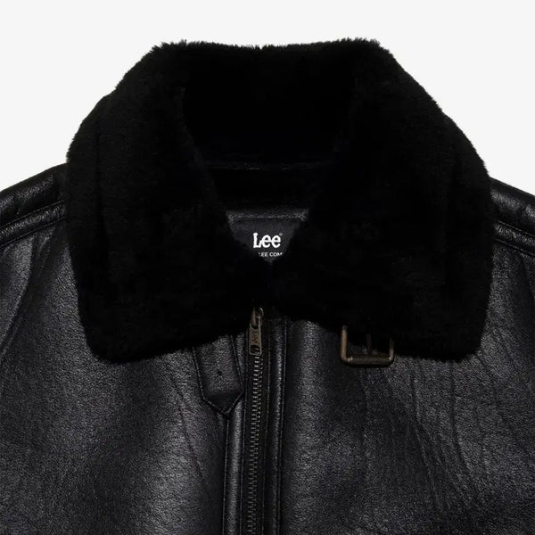 [BUNJANG] Synthetic Leather Mustang Jacket / 리 신세틱 레더 무스탕
