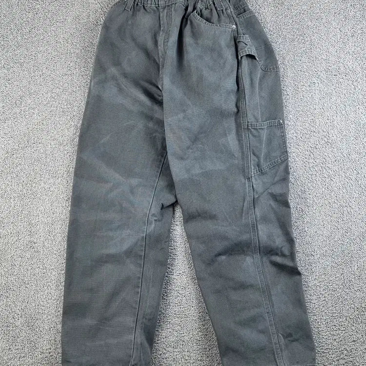[BUNJANG] Dickies Duck Canvas Carpenter Work Pants Grey Dye Custom / 디키즈 덕캔버스 카펜터 워크팬츠 밴딩 다잉커스텀 (40X30)/13493