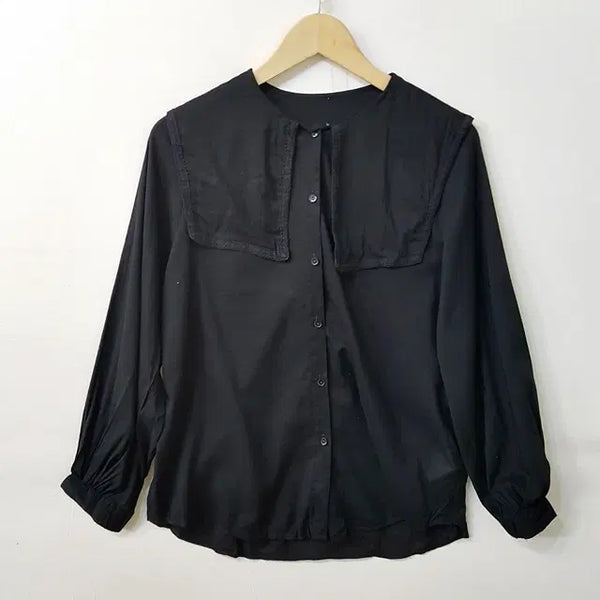 [BUNJANG] Global Work Sailor Blouse Black / GLOBAL WORK 세일러 블라우스 블랙