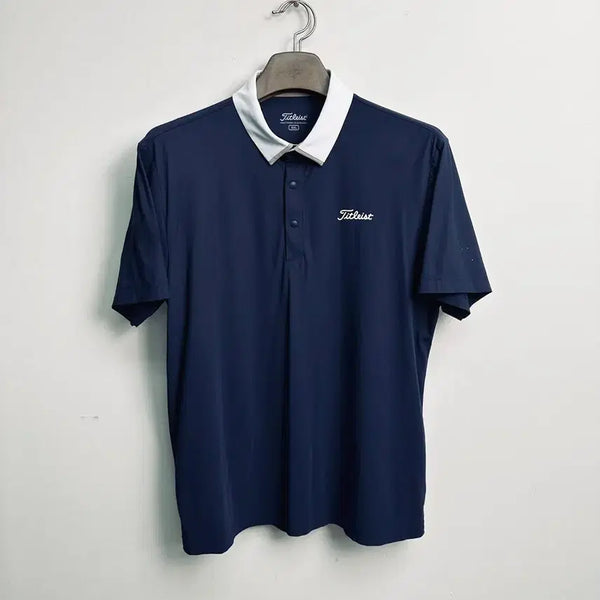 [BUNJANG] Titleist Navy Color Block Short Sleeve Polo Shirt (XXL) / 타이틀리스트(Titleist) 네이비 배색 반팔 카라티 (XXL 사이즈 / 실측 105~110)