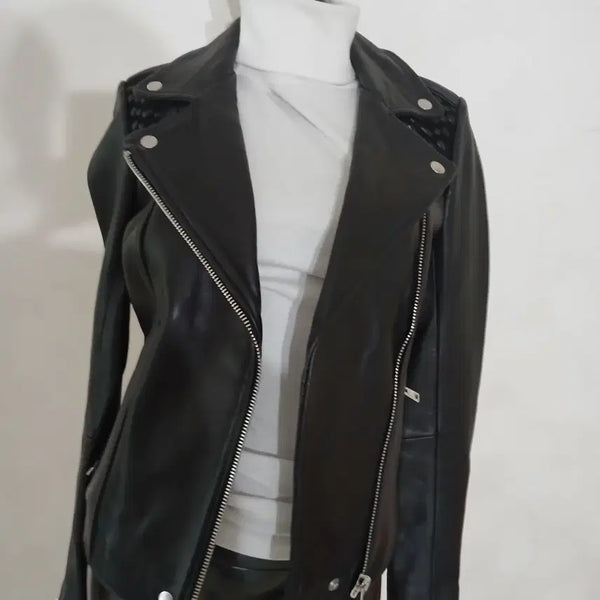 [BUNJANG] Maje Natural Lambskin Leather Jacket / 마쥬 천연 양가죽 자켓