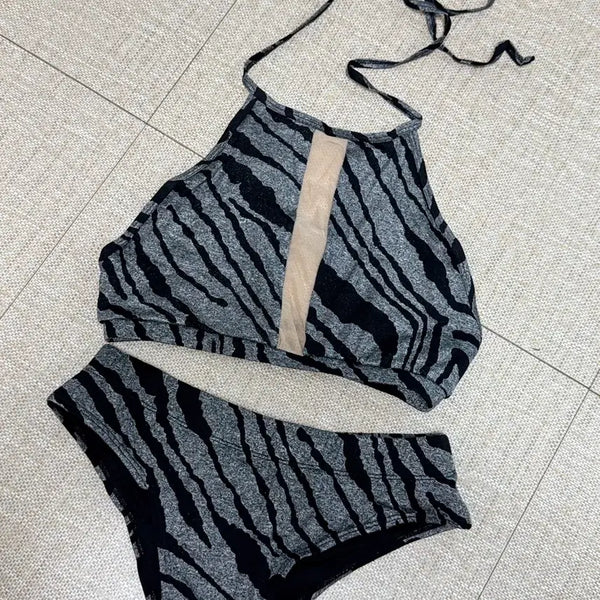 [BUNJANG] Minuet Zebra Polewear Top M, Bottom M - Grey / 미뉴엣 폴웨어