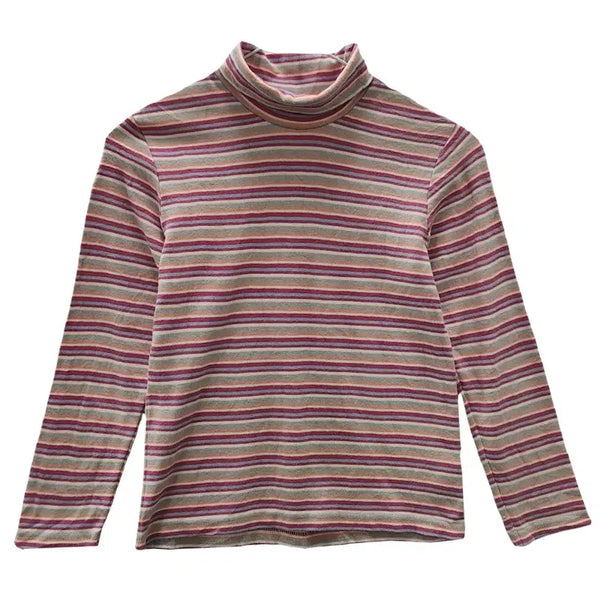 [BUNJANG] Lemonade Pop Stripe Long Sleeve T-Shirt / 레모네이드 팝 스트라이프 다채색 긴팔 티