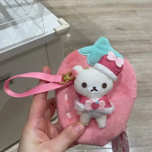 [BUNJANG] Rilakkuma Strawberry Charm Keychain / 미개봉 딸기 코리락쿠마 키링 가방고리