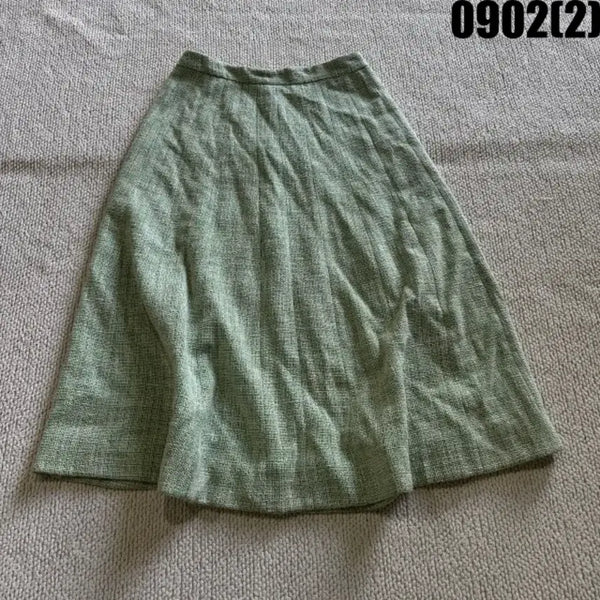 [BUNJANG] Check Pattern Mint Skirt (Size S) / 체크 패턴 스커트 민트색 s