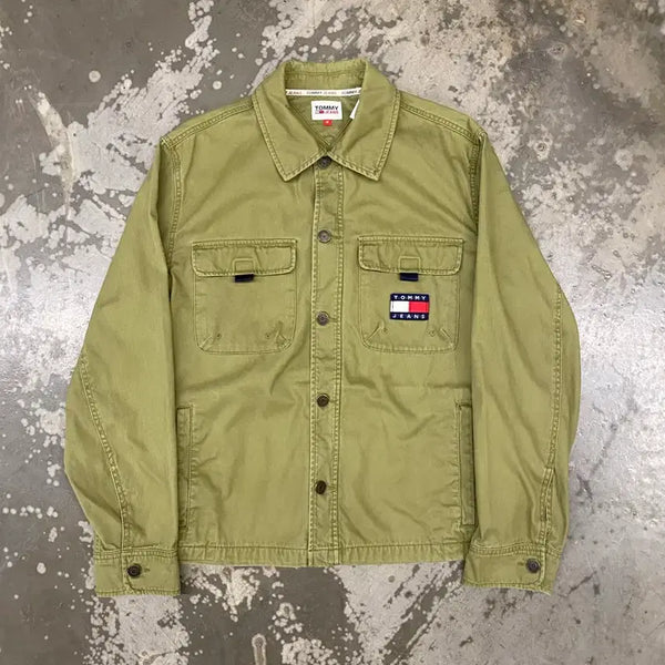 [BUNJANG] Tommy Jeans Back Graphic Shirt Khaki / 타미진스 백 그래픽 셔츠 카키