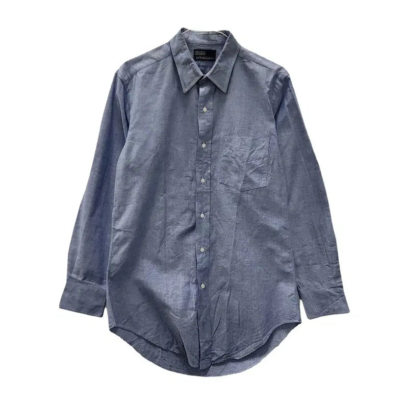 [BUNJANG] Polo Ralph Lauren One Pocket Solid Shirt Blue L / 폴로 랄프로렌 원 포켓 솔리드 셔츠 블루 셔츠 L