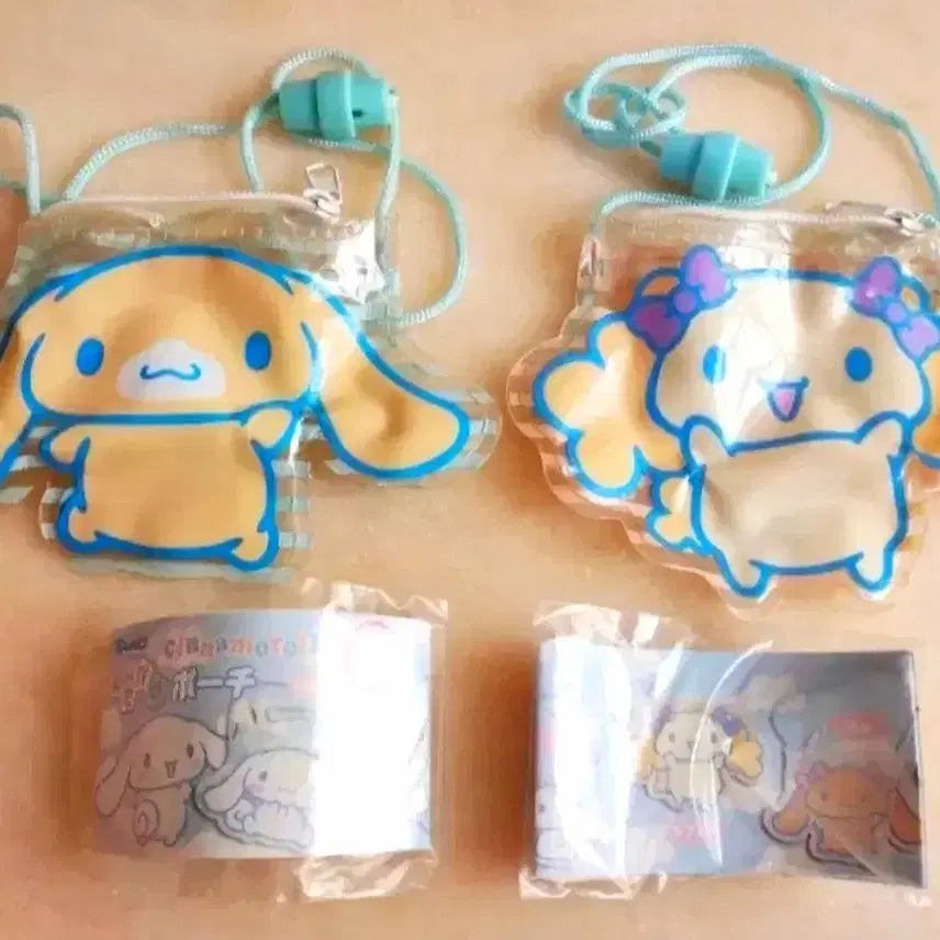 [BUNJANG] Cinnamoroll Pouch Set (2 Types) / 모카 시나모롤 파우치2종세트, 카푸치노 시나모롤 지퍼백, 시나모롤 가챠