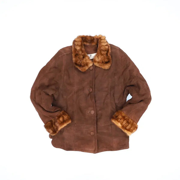 [BUNJANG] Pierre Balmain Women's Genuine Leather Shearling Jacket / 88-92-160 피에르발망 여성 양가죽 무스탕 0902H2