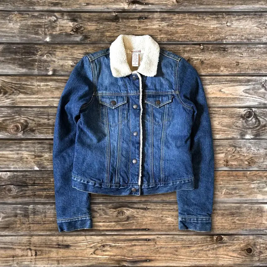 [BUNJANG] Abercrombie Sherpa Lined Denim Jacket / S) 아베크롬비 셰르파 데님자켓