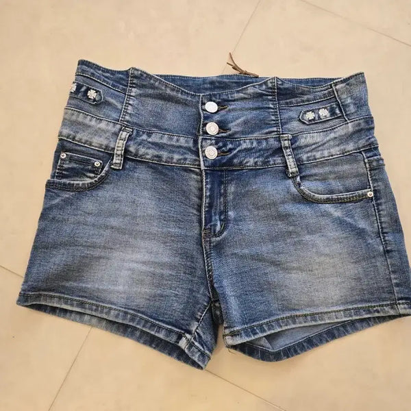 [BUNJANG] High-Waisted Denim Shorts (Medium) / 하이웨이스트 데님 반바지M