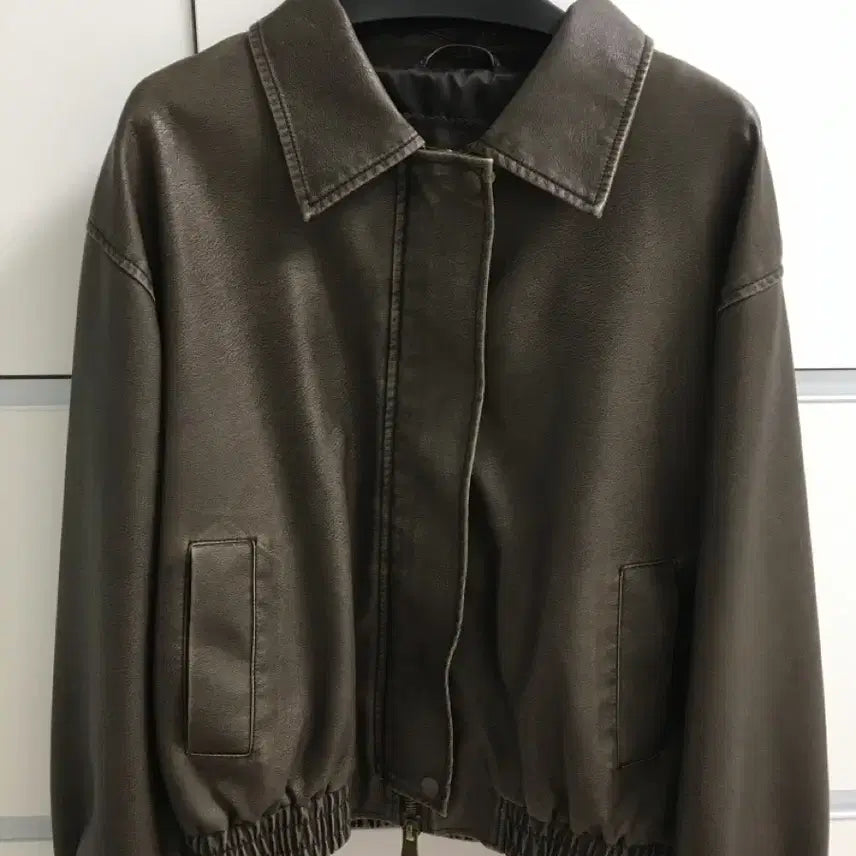 [BUNJANG] Lady Volume Leather Jacket Brown / lady volume leather jacket brown