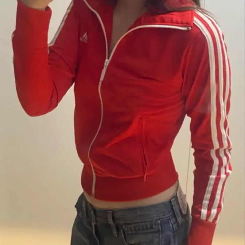 [BUNJANG] Adidas Red Track Jacket / 아디다스 져지 (빨강)