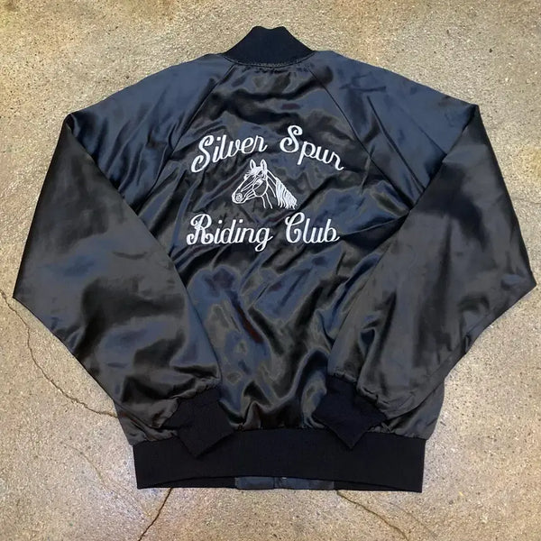 [BUNJANG] Bridgeport Black Satin Jacket / 미국 빈티지 Bridgeport 블랙 새틴 자켓