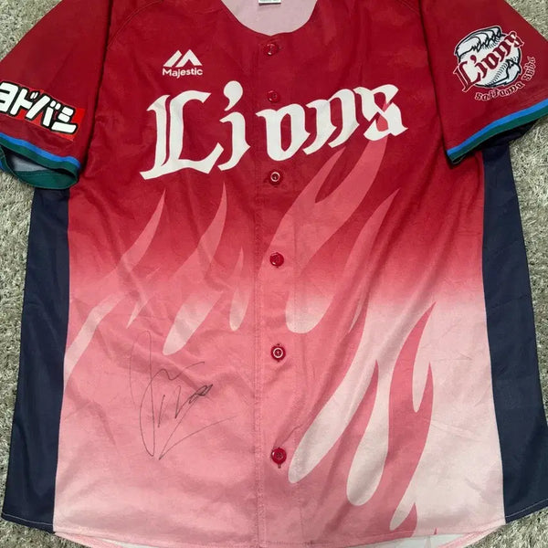 [BUNJANG] Saitama Seibu Lions Japanese Baseball Majestic Jersey Size 105 / 일본 프로야구 세이부 라이온즈 유니폼 사이즈 105
