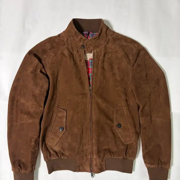 [BUNJANG] Baracuta Suede G9 Harrington Jacket - Chocolate / 바라쿠타 스웨이드 G9 해링턴 자켓
