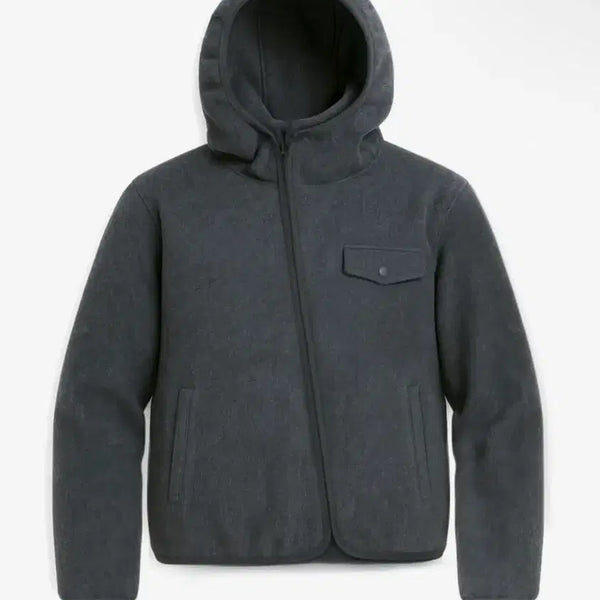 [BUNJANG] GPLISH Fleece Hoodie Zip-Up Jacket Dark Gray M / 지플리시 플리스 후디 집업 자켓 다크그레이 m