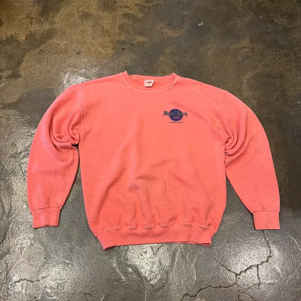 [BUNJANG] Hard Rock Cafe Coral Sweatshirt L / HARD ROCK 하드락카페 맨투맨 스웻셔츠 코랄 L