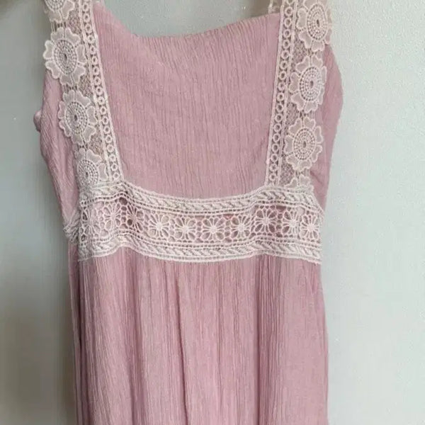 [BUNJANG] Embroidered Waist Strap Long Dress / 새상품 자수 허리 스트랩 롱 원피스