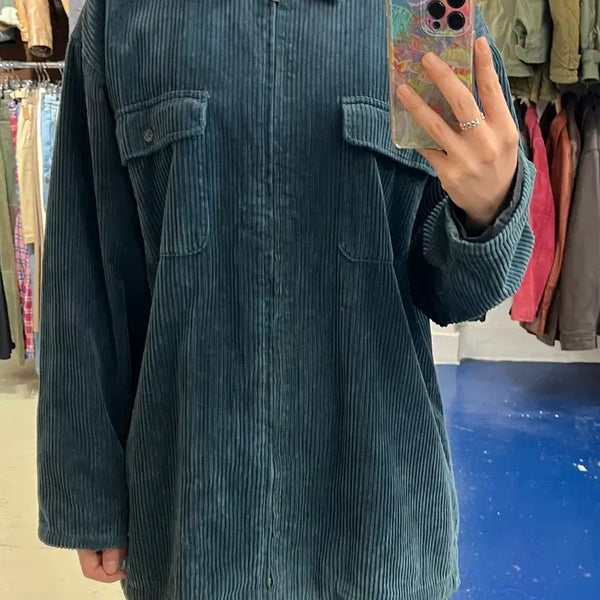 [BUNJANG] Kansai Jeans Corduroy Deep Emerald Jacket / Kansai  jeans 코듀로이 딥에메랄드 자켓