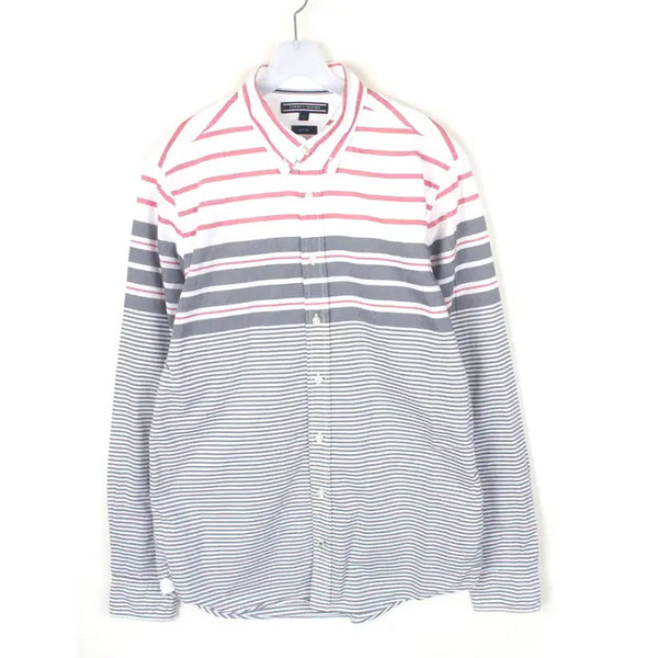 [BUNJANG] Tommy Hilfiger Men's Slim Fit Stripe Shirt / 토미힐피거 슬림핏 남방 남성S 스트라이프 셔츠 NB7183