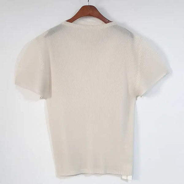 [BUNJANG] Ivory Pleated Blouse (Free Size) / 아이보리 플리츠 블라우스 Free