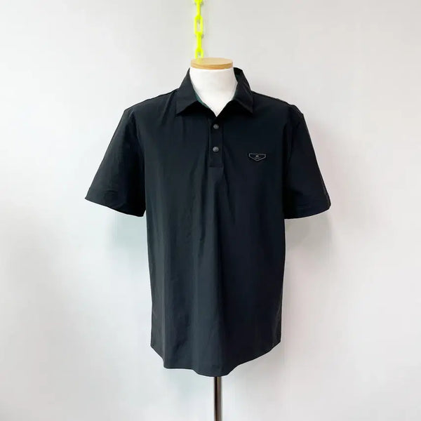 [BUNJANG] Millet Golf Men's Short Sleeve Golf Shirt Black 100 / 밀레골프 2026 남성골프반팔 블랙100