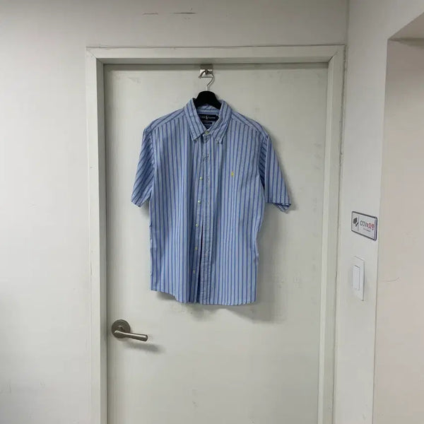 [BUNJANG] Polo Ralph Lauren Striped Short Sleeve Shirt L / 폴로 랄프로렌 스트라이프 반팔 셔츠 L