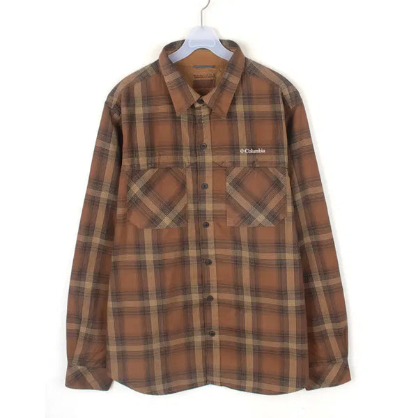 [BUNJANG] Columbia Men's Checkered Shirt L / 컬럼비아 남방 남성L 체크 셔츠 NB7186