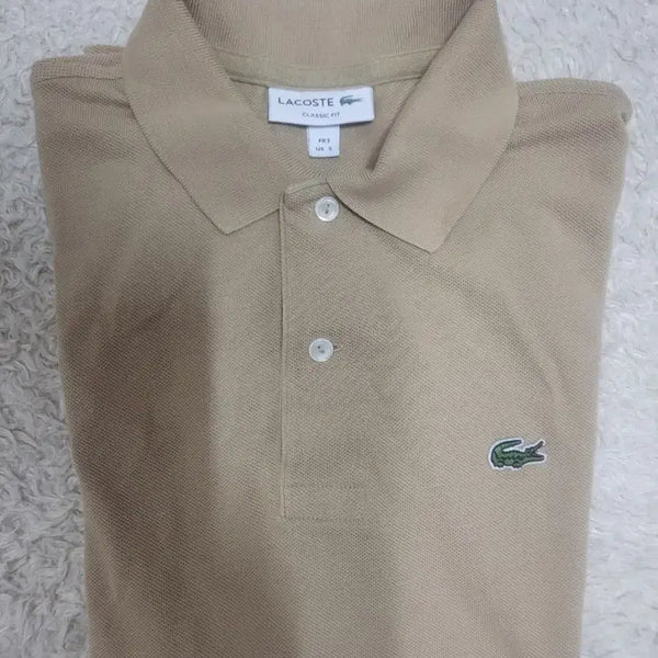 [BUNJANG] Lacoste PK Short Sleeve T-Shirt Beige / 라코스테 pk반팔티~
